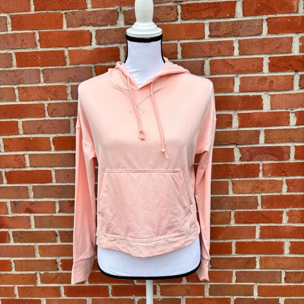 Nike Dri Fit Classic Lightweight Cropped Pink Hooded Pullover Women Small